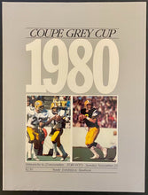 Load image into Gallery viewer, 1980 CFL Football Grey Cup Program and Ticket Stub Edmonton Eskimos Warren Moon