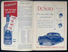 Load image into Gallery viewer, 1951 Brooklyn Dodgers New York Yankees MLB Baseball Program Signed Dick Williams