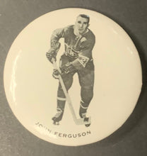 Load image into Gallery viewer, 1971 Vintage Montreal Canadiens John Ferguson Pinback NHL Hockey Button