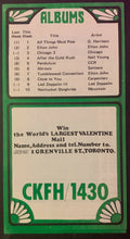 Load image into Gallery viewer, 1971 CKFH Radio Survey Record Chart Toronto Music Led Zeppelin Lynn Anderson