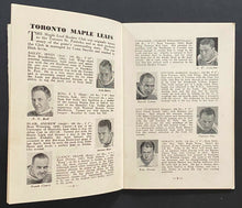 Load image into Gallery viewer, 1933-34 General Motors GM Hockey Broadcast Guide NHL Toronto Maple Leafs Maroons