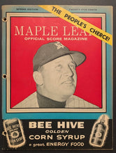 Load image into Gallery viewer, 1957 Toronto Maple Leaf Baseball Home Opener Program International League VTG