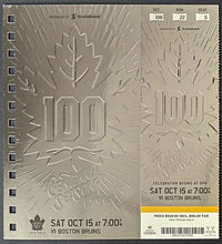 Load image into Gallery viewer, 2016 Toronto Maple Leafs vs Boston Bruins 100th Opening Night Featured Ticket