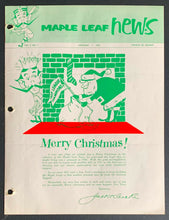 Load image into Gallery viewer, 1956 Toronto Maple Leaf Baseball Club Newsletter International League Christmas