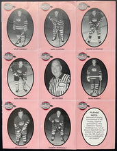 Load image into Gallery viewer, Maurice Richard Autographed Signed Full Sheet of 1990's Oldtimers Cards NHL JSA