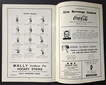 Load image into Gallery viewer, 1962/1963 Chatham Maroons Senior A Hockey Program vs. Kitchener-Waterloo Tigers