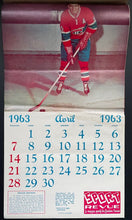 Load image into Gallery viewer, 1962/63 Sport Revue Calendar NHL Stars Full Colour Photos Pilote Hull + others