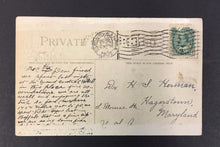 Load image into Gallery viewer, 1905 Woodbine Kings Plate Postcard Postmarked Finish of the Post Card Vintage
