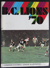 Load image into Gallery viewer, 1970 Civic Stadium CFL Program + BC Lions Yearbook Hamilton Tiger Cats Toronto