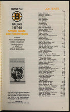 Load image into Gallery viewer, 1987/88 Boston Bruins Media Guide Cover Autographed By Ray Bourque Norris Trophy