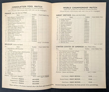 Load image into Gallery viewer, 1950 IIHF World Hockey Championship Program w/ Gameday Lineups Wembley Vintage