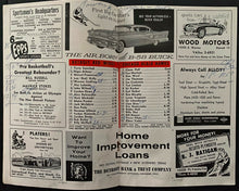 Load image into Gallery viewer, 1958 Detroit Olympia NHL Hockey Program Red Wings Blackhawks Howe Scores #375