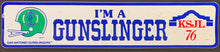 Load image into Gallery viewer, 1983 USFL Vintage San Antonio Gunslingers Bumper Sticker Decal Car KSJL 76 Radio