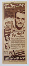 Load image into Gallery viewer, 1940 Alka Seltzer Magazine Advertisement Syl Apps Toronto Maple Leafs Players
