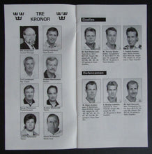 Load image into Gallery viewer, 1991 Canada Cup Hockey Tournament - Team Sweden Media Guide Mats Sundin