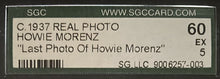 Load image into Gallery viewer, c1937 Last Photo Of Howie Morenz Real Photo Postcard RPPC Vintage NHL Hockey SGC
