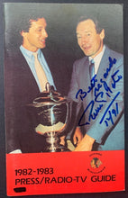 Load image into Gallery viewer, 1982-1983 Chicago Blackhawks Pierre Pilote Signed Media Guide NHL HOF Vintage