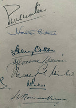 Load image into Gallery viewer, 1945 Wembley Reopening Guest Book Page Post WWII Ice Gala + Hockey Game