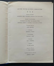 Load image into Gallery viewer, 1961 US Olympic Association Quadrennial Dinner Program John F. Kennedy Historic