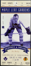 Load image into Gallery viewer, 1998 Maple Leaf Gardens Final Season Full Unsued Ticket Toronto Ace Bailey NHL