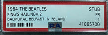 Load image into Gallery viewer, 1964 The Beatles Concert Ticket Stub King's Hall, Belfast, North Ireland PSA
