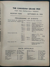 Load image into Gallery viewer, 1964 Canadian Grand Prix Car Race Program Vintage Mosport Pedro Rodriguez Wins