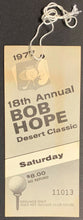 Load image into Gallery viewer, 1977 PGA 18th Annual Bob Hope Desert Classic Pass #11013 Pro Golf Tournament
