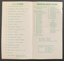 Load image into Gallery viewer, 1964 NHL Oldtimers Hockey Program vs Markham Millionaires Referee HOFer Broda