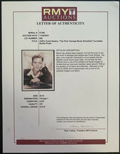 Load image into Gallery viewer, Circa 1945 Young Frank Sinatra Vintage MGM Studio Type 1 Photo Music Sensation