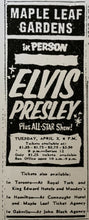 Load image into Gallery viewer, 1957 Elvis Presley Toronto MLG Concert Ticket Stub POP 1 PSA 2 Extremely Rare