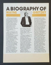 Load image into Gallery viewer, 1983 Wayne Gretzky Fan Club Biography NHL Hockey The Great One Kings Oilers