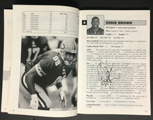 Load image into Gallery viewer, 1996 Edmonton Eskimos CFL Media Guide Signed Auto Inside Pages x46 Ron Lancaster