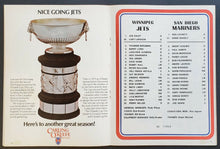 Load image into Gallery viewer, 1976 Winnipeg Arena WHA Hockey Program Jets vs San Diego Mariners Bobby Hull