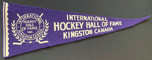 Load image into Gallery viewer, 1950's International Hockey Hall Of Fame Kingston Very Rare Felt Pennant