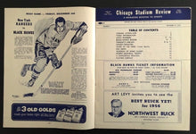 Load image into Gallery viewer, 1955 Chicago Stadium Hockey Program Toronto Maple Leafs v Chicago Blackhawks NHL