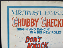 Load image into Gallery viewer, 1962 Don't Knock The Twist Movie Poster Chubby Checker Music Vintage Musical