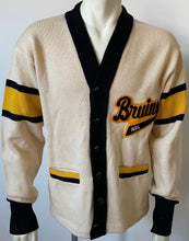 Load image into Gallery viewer, 1950s Boston Bruins NHL Hockey Coach Trainer Player Worn Cardigan Vintage Rare
