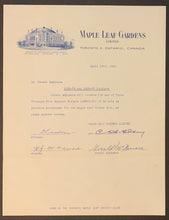 Load image into Gallery viewer, 1955-57 NHL Hockey Contract Signed Hap Day / Gerry McNamara Maple Leafs JSA LOA