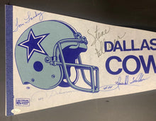 Load image into Gallery viewer, Dallas Cowboys NFL Football Signed Pennant x4 Pelleur Schramm Landry Walker JSA