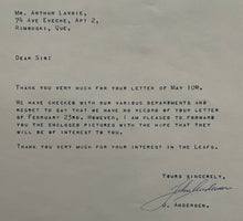 Load image into Gallery viewer, Original 1966 Maple Leaf Gardens NHL Hockey Letter + Mailer Vintage Toronto
