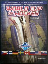 Load image into Gallery viewer, 2004 Vintage NHL World Cup Of Hockey Final Canada Finland Program Ticket Holder