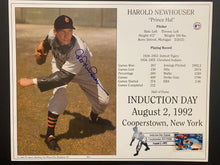 Load image into Gallery viewer, 1992 Cooperstown Baseball HOF MLB Harold Hal Newhouser Autographed Signed Photo