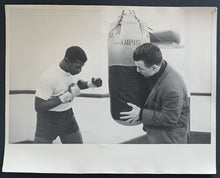 Load image into Gallery viewer, (2) c1970 Large Type 1 Photo Heavyweight Boxer George Chuvalo Training Fighter