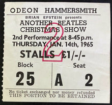 Load image into Gallery viewer, 1965 The Beatles Christmas Show Ticket + Program London Eric Clapton Opens Music