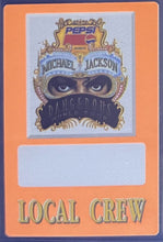 Load image into Gallery viewer, 1992-92 Michael Jackson Dangerous World Tour Crew Backstage Pass Laminated iCert