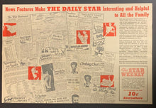Load image into Gallery viewer, 1942 Toronto Daily Star Fold Out Advertisement Invasion News Vintage