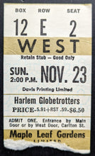 Load image into Gallery viewer, 1975 Harlem Globetrotters Maple Leaf Gardens Used Ticket Stub Basketball Toronto