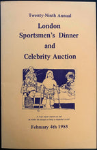 Load image into Gallery viewer, Danny Gallivan + Tiger Williams Signed 1985 Sports Celebrity Dinner Program JSA