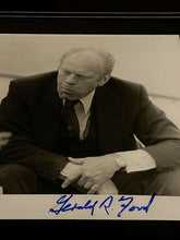 Load image into Gallery viewer, Gerald Ford + Pierre Trudeau Signed Autographed Photo Framed USA Canada JSA LOA