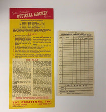 Load image into Gallery viewer, 1940 Lester Patricks Hockey Game Instruction Sheet + Score Card For Board Game